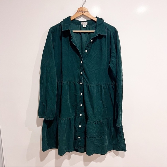 JCrew Corduroy Collared Mini Shirtdress Dress - Picture 4 of 11